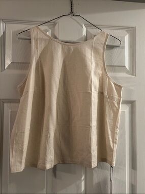 Classic Cream Women’s Sleeveless Cotton Tank Top